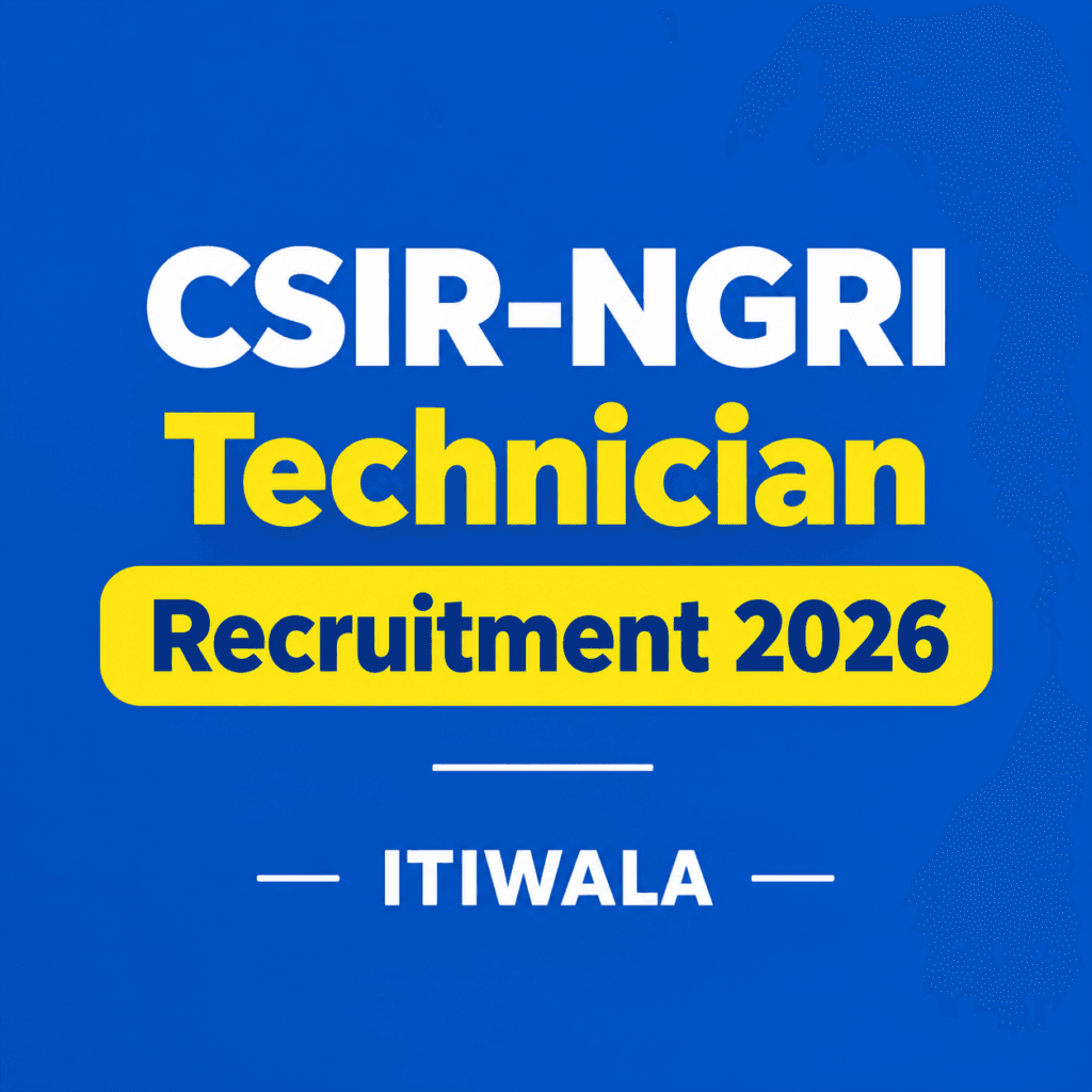 CSIR-NGRI Technician Recruitment 2026 ITIWALA